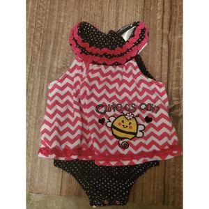 Baby Girl romper and Bodysuit Bundle 3 month